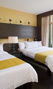 Preview wallpaper hotel, room, bed, stylish, modern