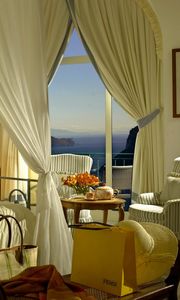 Preview wallpaper hotel, room, bed, canopy, table, chairs, lamps