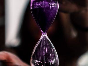 Preview wallpaper hourglass, glass, sand, time, hands
