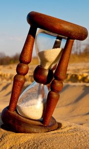 Preview wallpaper hourglass, sand, shadow, glass