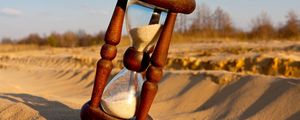 Preview wallpaper hourglass, sand, shadow, glass