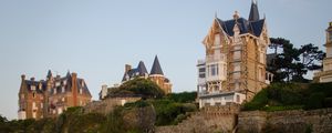 Preview wallpaper house, architecture, stairs, sand, shore