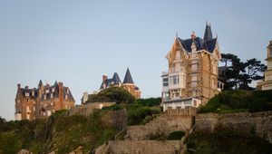 Preview wallpaper house, architecture, stairs, sand, shore