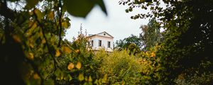 Preview wallpaper house, building, bushes, trees, nature