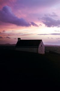 Preview wallpaper house, building, dusk, sea, shore