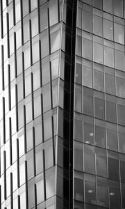 Preview wallpaper house, building, glass, architecture, black and white