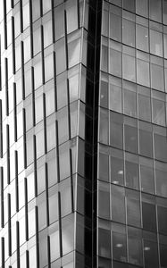 Preview wallpaper house, building, glass, architecture, black and white