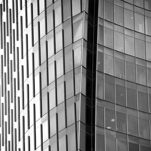 Preview wallpaper house, building, glass, architecture, black and white