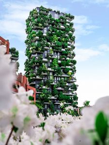 Preview wallpaper house, building, plants, architecture, eco, modern