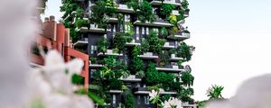 Preview wallpaper house, building, plants, architecture, eco, modern