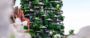 Preview wallpaper house, building, plants, architecture, eco, modern