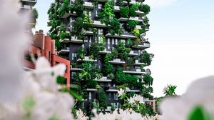 Preview wallpaper house, building, plants, architecture, eco, modern