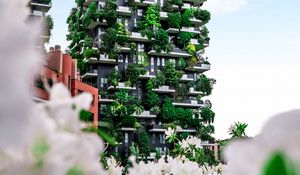 Preview wallpaper house, building, plants, architecture, eco, modern