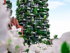 Preview wallpaper house, building, plants, architecture, eco, modern