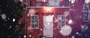 Preview wallpaper house, building, snow, winter, snowfall