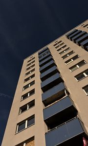 Preview wallpaper house, building, windows, balconies, sky, facade