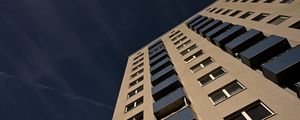 Preview wallpaper house, building, windows, balconies, sky, facade