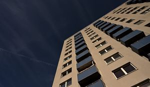 Preview wallpaper house, building, windows, balconies, sky, facade