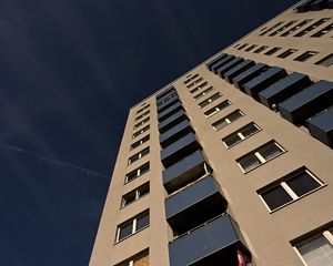 Preview wallpaper house, building, windows, balconies, sky, facade