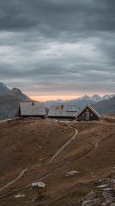 Preview wallpaper house, buildings, mountains, nature