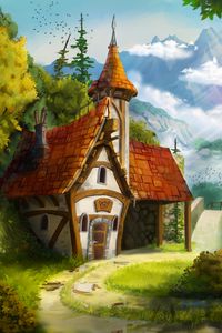 Preview wallpaper house, fairytale, landscape, art