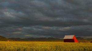 Preview wallpaper house, field, nature, landscape