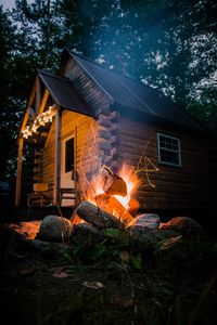 Preview wallpaper house, fire, sparks, rest, comfort