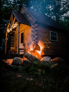 Preview wallpaper house, fire, sparks, rest, comfort
