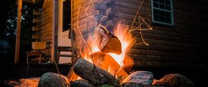 Preview wallpaper house, fire, sparks, rest, comfort
