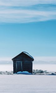 Preview wallpaper house, hut, snow, winter, landscape