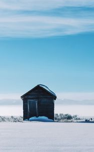 Preview wallpaper house, hut, snow, winter, landscape