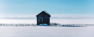 Preview wallpaper house, hut, snow, winter, landscape