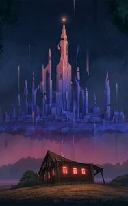 Preview wallpaper house, old, castle, illusion, art