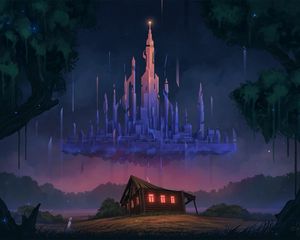 Preview wallpaper house, old, castle, illusion, art