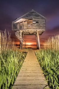 Preview wallpaper house, path, grass, sunset, stairs