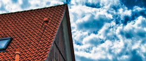 Preview wallpaper house, roof, sky, clouds