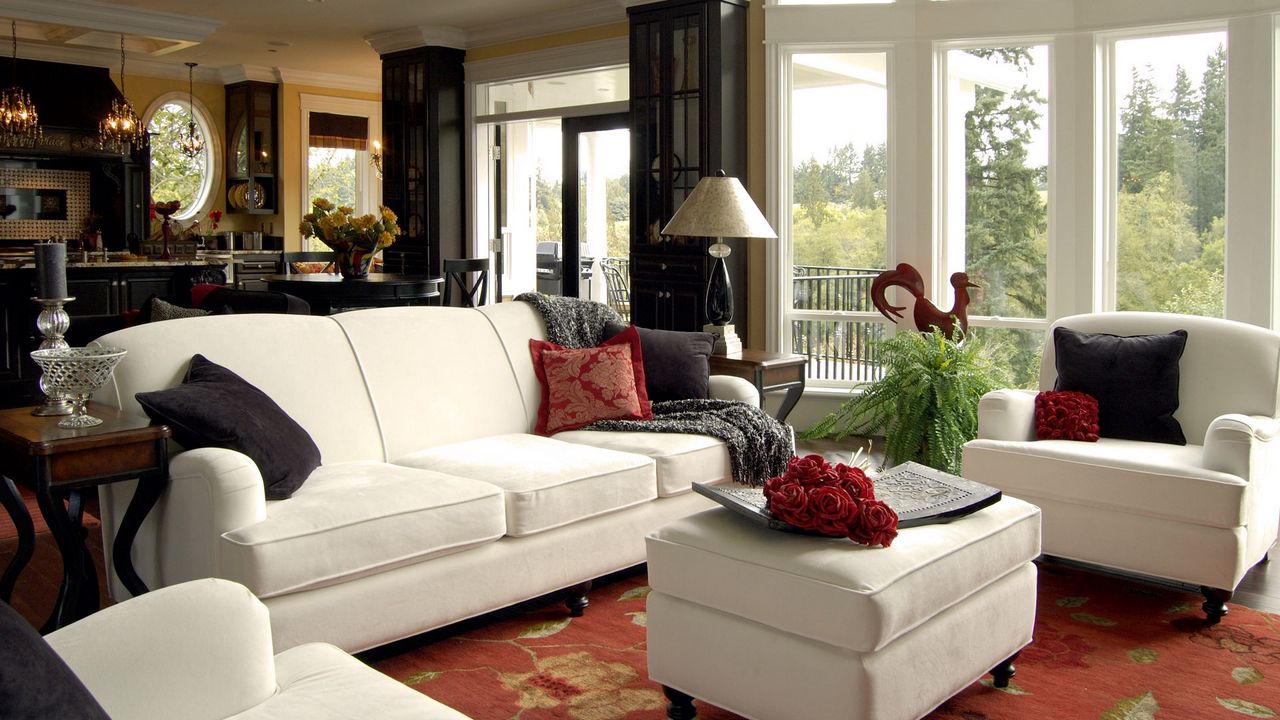 Wallpaper house, room, interior, sofa, white
