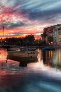 Preview wallpaper house, water, reflection, boats, sky, hdr