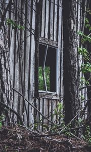 Preview wallpaper house, window, trees