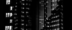 Preview wallpaper house, windows, buildings, dark
