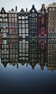 Preview wallpaper houses, buildings, architecture, water, reflection