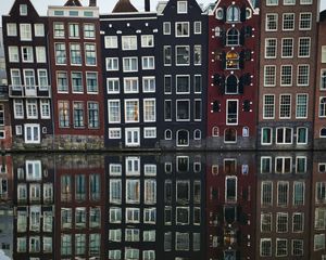 Preview wallpaper houses, buildings, architecture, water, reflection