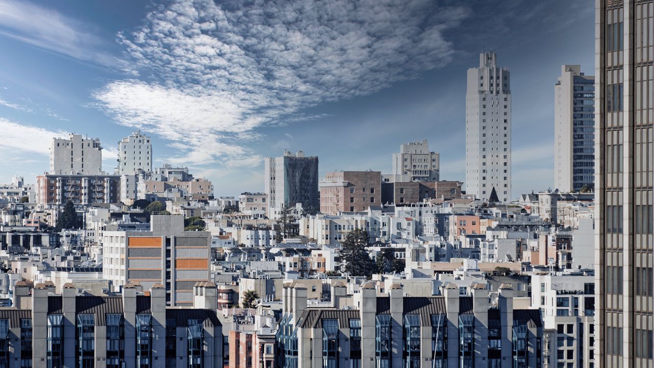 Wallpaper houses, buildings, city, sky