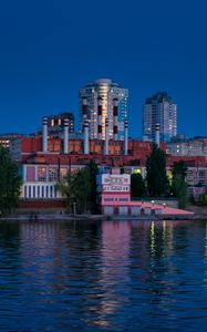 Preview wallpaper houses, buildings, coast, twilight, city
