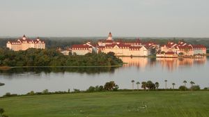 Preview wallpaper houses, buildings, grass, trees, river