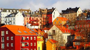 Preview wallpaper houses, buildings, trees