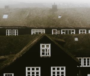Preview wallpaper houses, fog, mist, buildings, scandinavia
