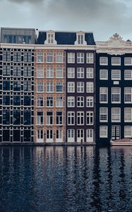 Preview wallpaper houses, windows, water, city, amsterdam