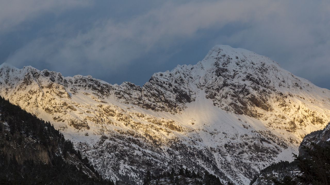 Wallpaper huesca, spain, mountains, peaks, snow