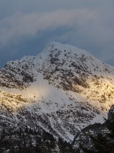 Preview wallpaper huesca, spain, mountains, peaks, snow